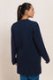 NAVY-V-NECK FULL SLEEVES CARDIGAN SWEATER (24X-096-66)