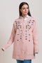 L-PINK-ROUND NECK FULL SLEEVES CARDIGAN SWEATER (24X-098-66)