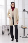 O-WHITE-FULL SLEEVES CARDIGAN SWEATER (24X-103-66)