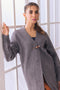 GREY-V-NECK FULL SLEEVES CARDIGAN SWEATER (24X-108-66)