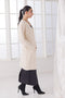 CREAM-V-NECK FULL SLEEVES CARDIGAN W-POCKET SWEATER (24X-109-66)