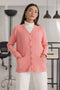 PINK-FULL SLEEVES V-NECK CARDIGAN SWEATER (24X-151-66)