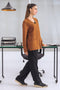 BROWN-FULL SLEEVES V-NECK CARDIGAN SWEATER (24X-153-66)