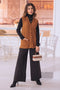 BROWN-SANDO V-NECK CARDIGAN SWEATER (24X-154-66)