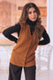 BROWN-SANDO V-NECK CARDIGAN SWEATER (24X-154-66)