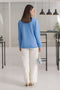 SKY-BLUE-FULL SLEEVES V-NECK CARDIGAN SWEATER (24X-155-66)