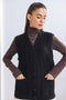 BLACK-SANDO V-NECK CARDIGAN SWEATER (24X-158-66)