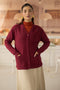 MAROON-FULL SLEEVES V-NECK CARDIGAN SWEATER (24X-159-66)