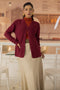 MAROON-FULL SLEEVES V-NECK CARDIGAN SWEATER (24X-159-66)