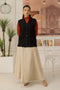 BLACK-SANDO V-NECK-CARDIGAN SWEATER (24X-162-66)