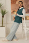 C-GREEN-SANDO V-NECK-CARDIGAN SWEATER (24X-162-66)