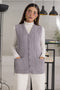 GREY-SANDO V-NECK-CARDIGAN SWEATER (24X-164-66)