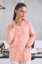 L-PEACH-FULL SLEEVE V-NECK-CARDIGAN SWEATER (24X-165-66)