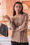 BEIGE-FULL SLEEVES V-NECK CARDIGAN SWEATER (24X-173-66)