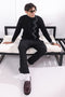 J-BLACK-V-NECK FULL SLEEVES SWEATER (509-15)