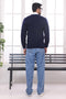 DN-BLUE-V-NECK FULL SLEEVES SWEATER (517-15)