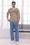 M-BEIGE-V-NECK FULL SLEEVES SWEATER (517-15)