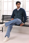 OCTAVO-V-NECK FULL SLEEVES SWEATER (518-15)