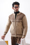 WHEAT-TURTLE NECK ZIPPER FULL SLEEVES SWEATER (756-15)