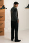 BLACK-TURTLE NECK ZIPPER FULL SLEEVES SWEATER (908-15)