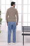 NL-BEIGE-TURTLE NECK ZIPPER FULL SLEEVES SWEATER (917-15)