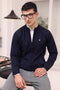 DN-BLUE-TURTLE NECK ZIPPER FULL SLEEVES SWEATER (921-15)