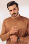 BUFF-COTTON DOBBY-SHALWAR SUIT - (GSBS24-016)