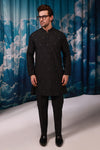 BLACK-BLENDED-KURTA TROUSER - (KSR24-017)