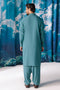 O-GREEN-BLENDED-KURTA SHALWAR - (KSRW24-004)