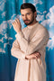 SO-BEIGE-BLENDED-KURTA SHALWAR - (KSRW24-008)