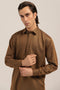 GOLDEN-BLENDED-KURTA SHALWAR - (KSRW24-026)