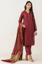 MAROON-SILK-3 PIECE (PWS7243P13)