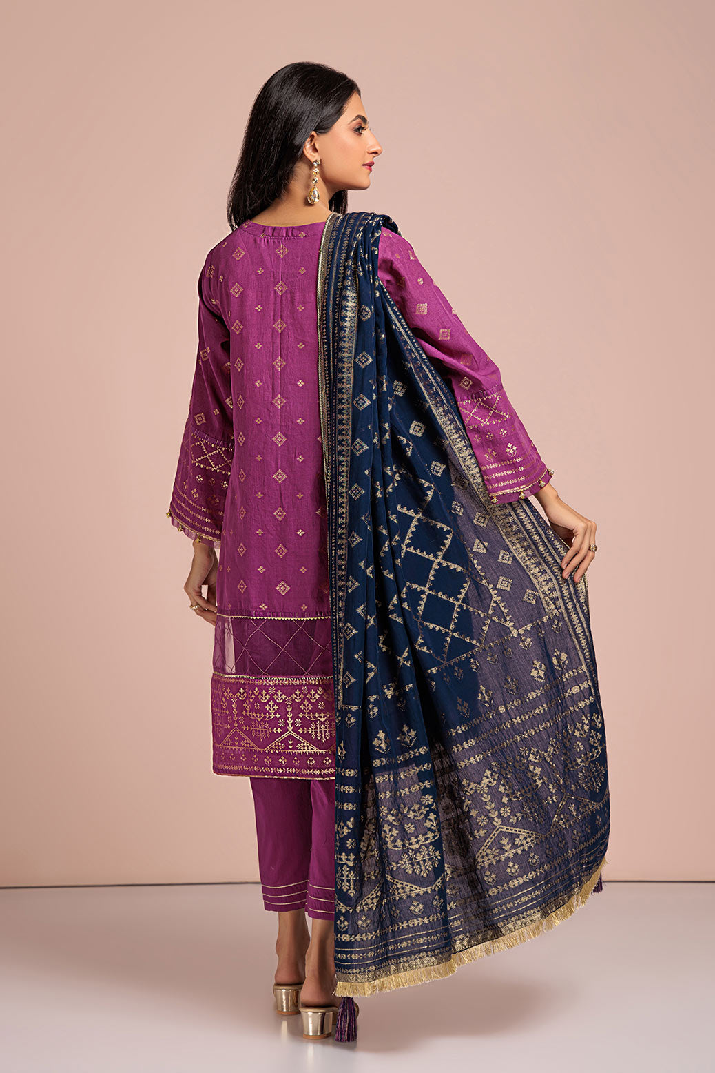 PURPLE-JACQUARD-3 PIECE (ABN233P08B)– Bonanza Satrangi