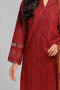 MAR00N-CAMBRIC CHIKANKARI-3 PIECE-SUIT (WAS223P104)